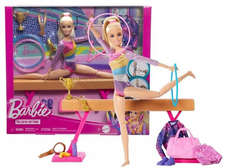 LALKA BARBIE GIMNASTYCZKA zestaw do zabawy dla dzieci +3 lata HRG52