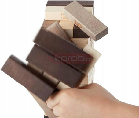 GRA JENGA ORYGINALNA HASBRO RUSTIC chwiejąca wieża gra zręcznościowa C2314