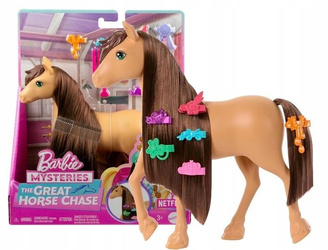 BARBIE KONIK KUCYK DO STYLIZACJI PEPPER + akcesoria do stylizacji HXJ37