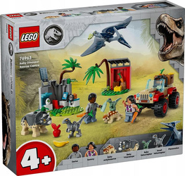 LEGO JURASSIC WORLD 76963 CENTRUM RATUNKOWE DLA MAŁYCH DINOZAURÓW zestaw +4