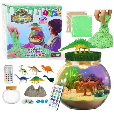 Magiczne terrarium dinozaury DIY z LED