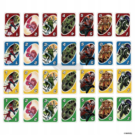 GRA KARTY UNO SPIDERMAN oryginalne kultowe karty Uno firmy Mattel HXY08