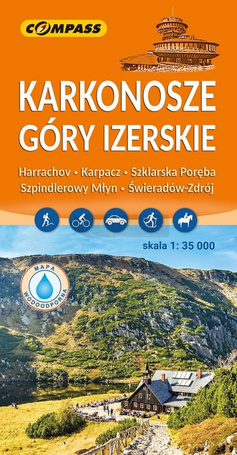Mapa tur. - Karkonosze, Góry Izerskie laminowana