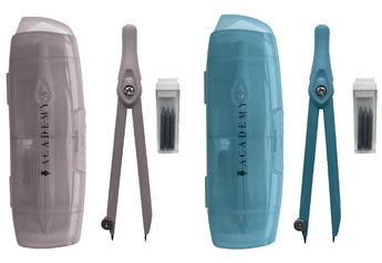 Cyrkiel z rysikami w etui Academy mix