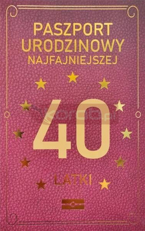 Karnet Urodzinowy 40
