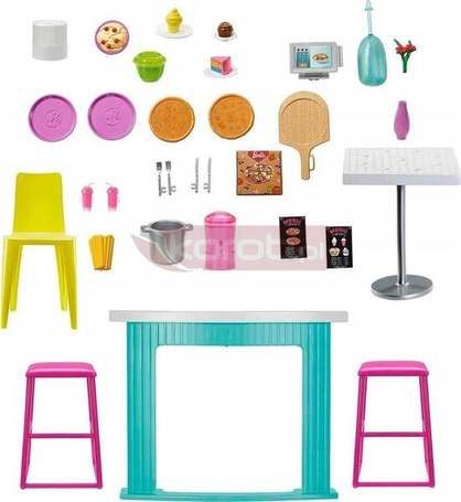 LALKA BARBIE ZESTAW RESTAURACJA GRILL zestaw kuchnia z lalką HGP59