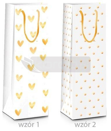 Torba prezentowa Grand Ślub butelka 12x36x10 MIX