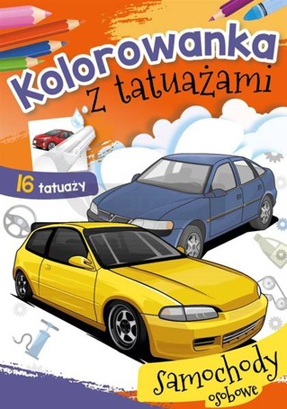 Kolorowanka z tatuażami. Samochody osobowe