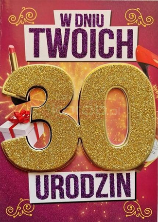 Karnet Urodziny 30 damskie