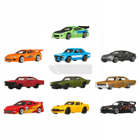 HOT WHEELS FAST & FURIOUS Silver Series zestaw 10 autek JCT92