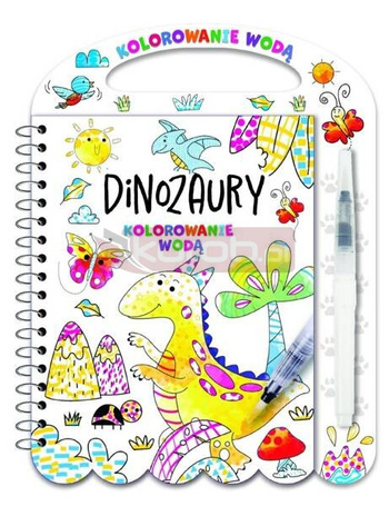 Kolorowanie wodą. Dinozaury