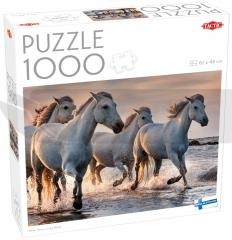 Puzzle 1000 White horses on the beach