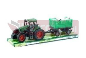 Traktor mały z przyczepą