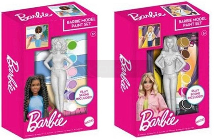 Figurka Barbie gipsowa z farbkami mix