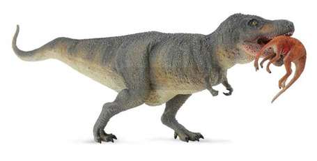 Dinozaur Tyrannosaurus Rex z ofiarą