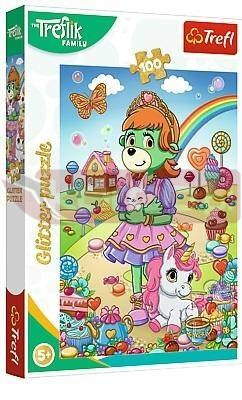 Puzzle 100 Glitter Brokatowa Trefliki TREFL