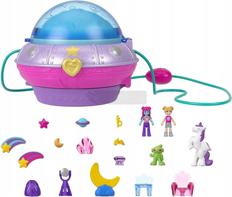 LALKA POLLY POCKET KOSMICZNA PRZYGODA UFO zestaw do zabawy +4 lata HCG25