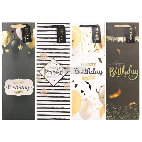 Torba prezentowa Party 12x36x9cm mix STRIGO