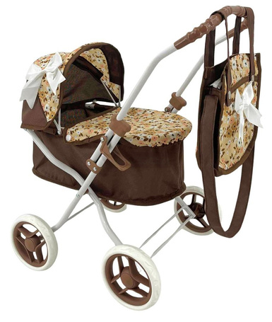 Wózek dla lalek głęboki z torbą