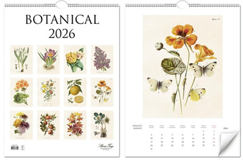 Kalendarz 2026 ścienny Botanika rośliny natura