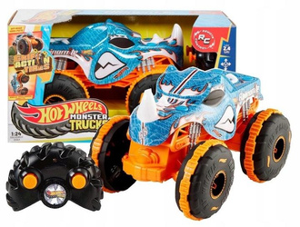 HOT WHEELS MONSTER TRUCK RC RHINOMITE 1:24 auto sterowane pilotem JBK11