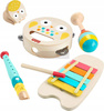 FISHER PRICE ZESTAW MUZYCZNY zestaw drewnianych zabawek cymbałki, marakasy HXT90