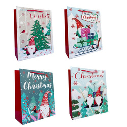 Torebka prezentowa S Boże Narodzenie brokat mix