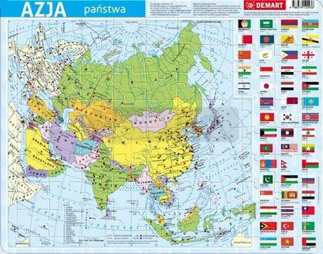 Puzzle ramkowe - Azja polityczna