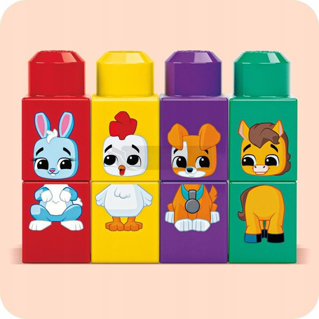 MEGA BLOKS KLOCKI TRAKTOR ZE ZWIERZĄTKAMI zestaw dla malucha +18 m-cy JKG33