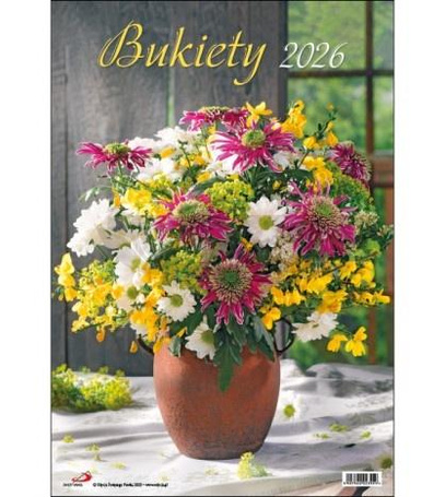 Kalendarz 2026 ścienny bukiety