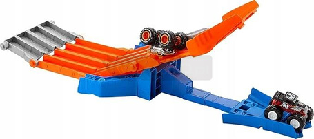 HOT WHEELS MONSTER TRUCK Wyścig z demolką zestaw torów + 2 autka JFR07