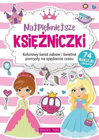 Kolorowanka z naklej.- Najpiękniejsze księżniczki