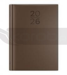Kalendarz 2026 A5 dzienny print brązowy