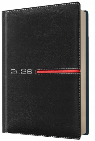 Kalendarz 2026 A4 dzienny VIP czarny
