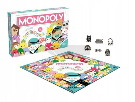 GRA PLANSZOWA MONOPOLY SQUISHMALLOWS gra rodzinna dla dzieci +8 lat