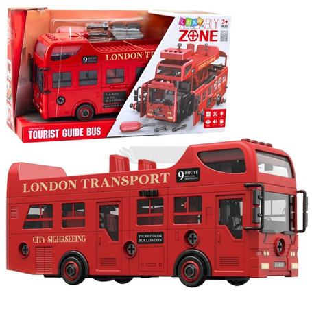 Autobus piętrowy do skręcania światło dźwięk