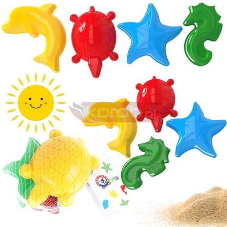 Foremka do piasku zwierzątka morskie 4szt MIX