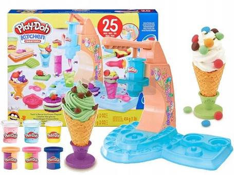PLAY DOH CLAY CIASTOLINA ZESTAW KUCHENNE KREACJE Magiczna lodziarnia F7378
