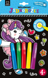 Dotykaj i koloruj Welurowe kolorowanki Jednorożce