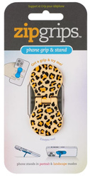 ZipGrip uchwyt na palce do telefonu Skóra lampart