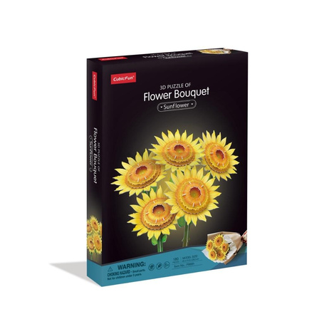 Puzzle 3D Duży bukiet kwiatów Słoneczniki