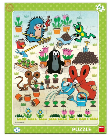 Puzzle 40 ramkowe Krecik w ogródku