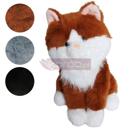 Kot pluszowy siedzący 35cm mix