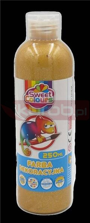 Farba dekoracyjna brokatowa złota 250ml