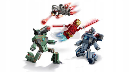 KLOCKI LEGO MARVEL 76320 IRON MAN I WAR MACHINE KONTRA DRONY HAMMERA