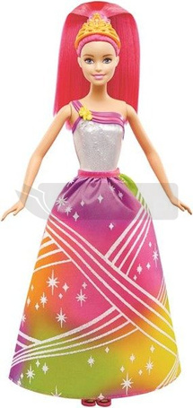 Barbie Tęczowa Księżniczka ze światełkami