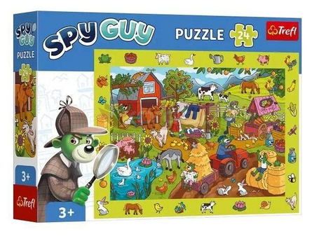 Puzzle 24 Obserwacyjne - Spy Guy Farma TREFL