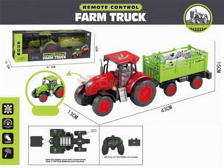 Traktor z przyczepą R/C światło