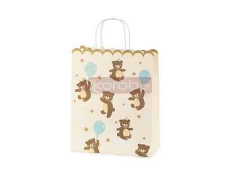 Torebka na prezenty Misie 26x32.5x13cm MIX