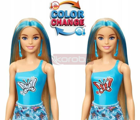 LALKA BARBIE KOLOROWA NIESPODZIANKA KOLOROWE WZORY Color Reveal HRK06